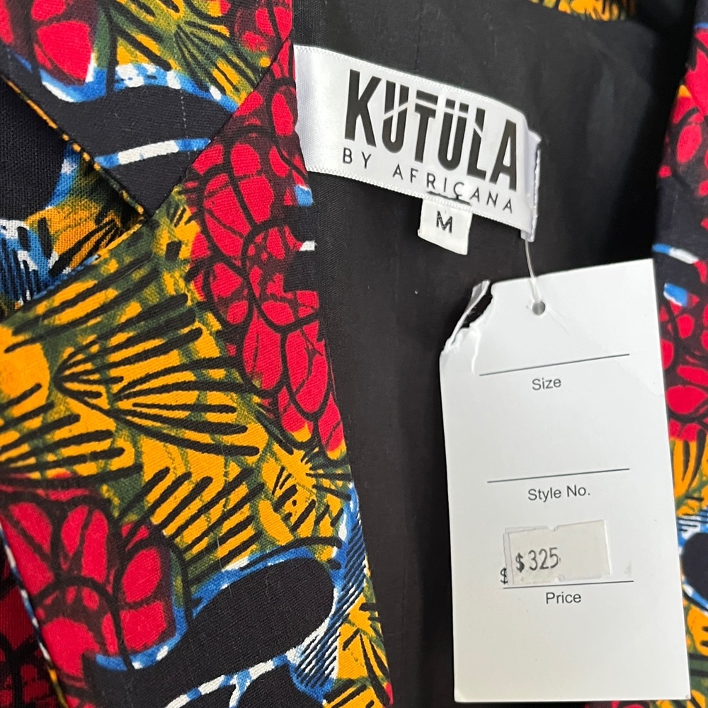 Kutula by Africana Floral Patterned Blazer in Red and Yellow - Picture 5 of 6